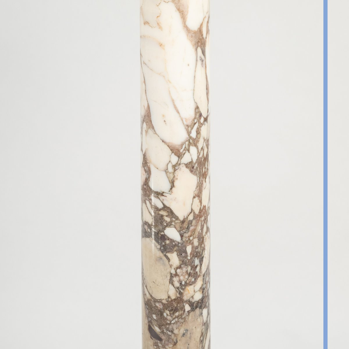 Column In Purple Breccia Marble And Gilt Bronze, 19th Century-photo-2