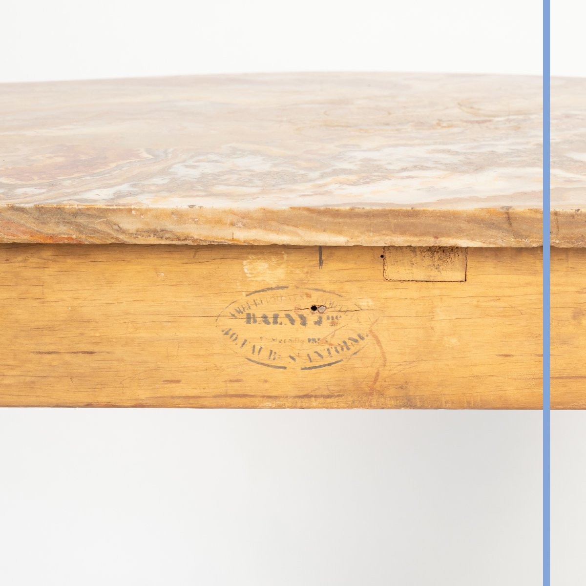 Balny Jeune, console de style louis XV en bois doré et marbre Sarrancolin, XIXe-photo-6