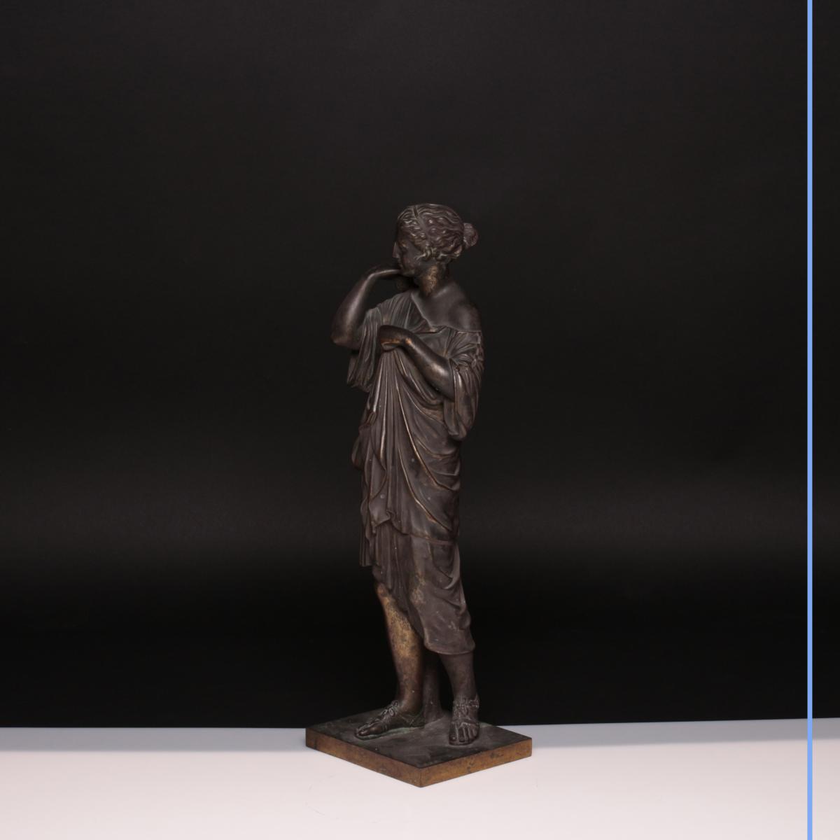 Bronze "Diane de Gabies", XIXe-photo-2