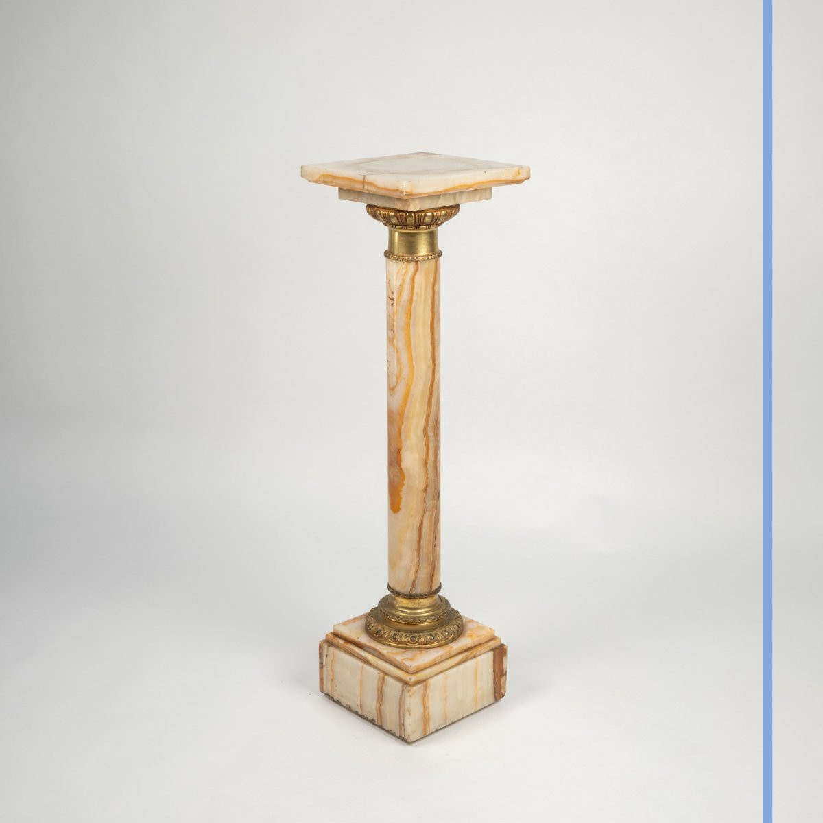 Sellette en onyx et bronze doré, XIXe-photo-2