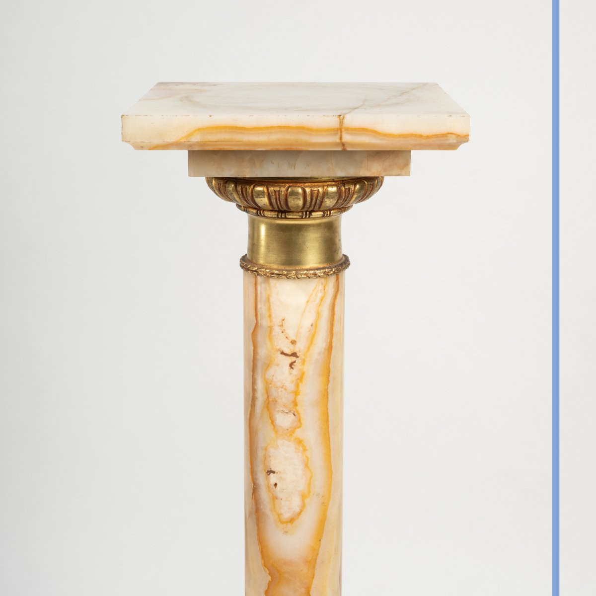 Sellette en onyx et bronze doré, XIXe-photo-4