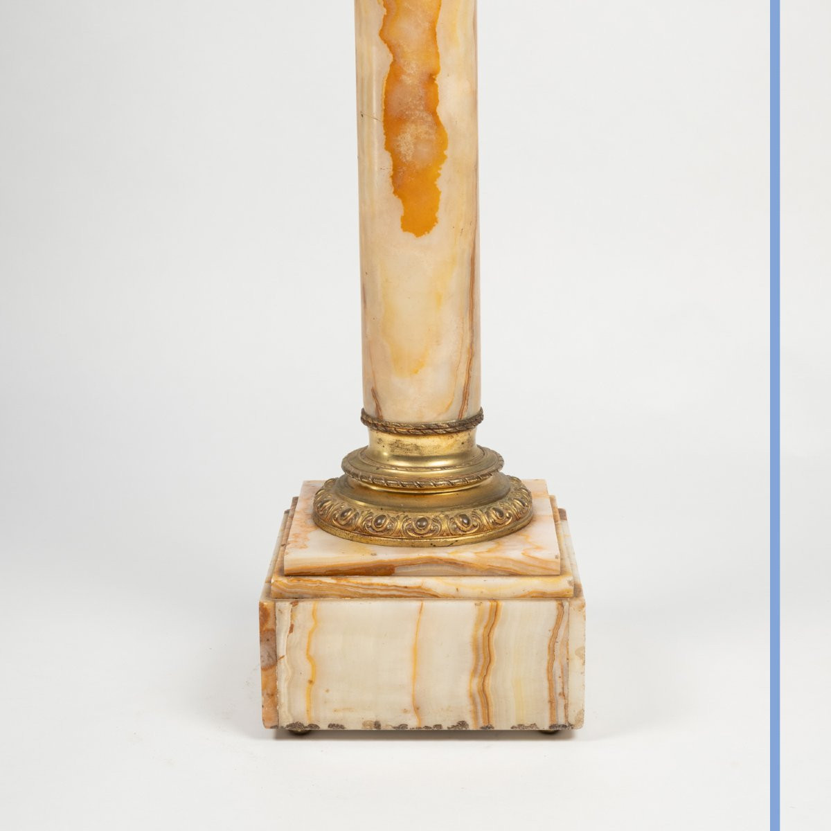 Sellette en onyx et bronze doré, XIXe-photo-2