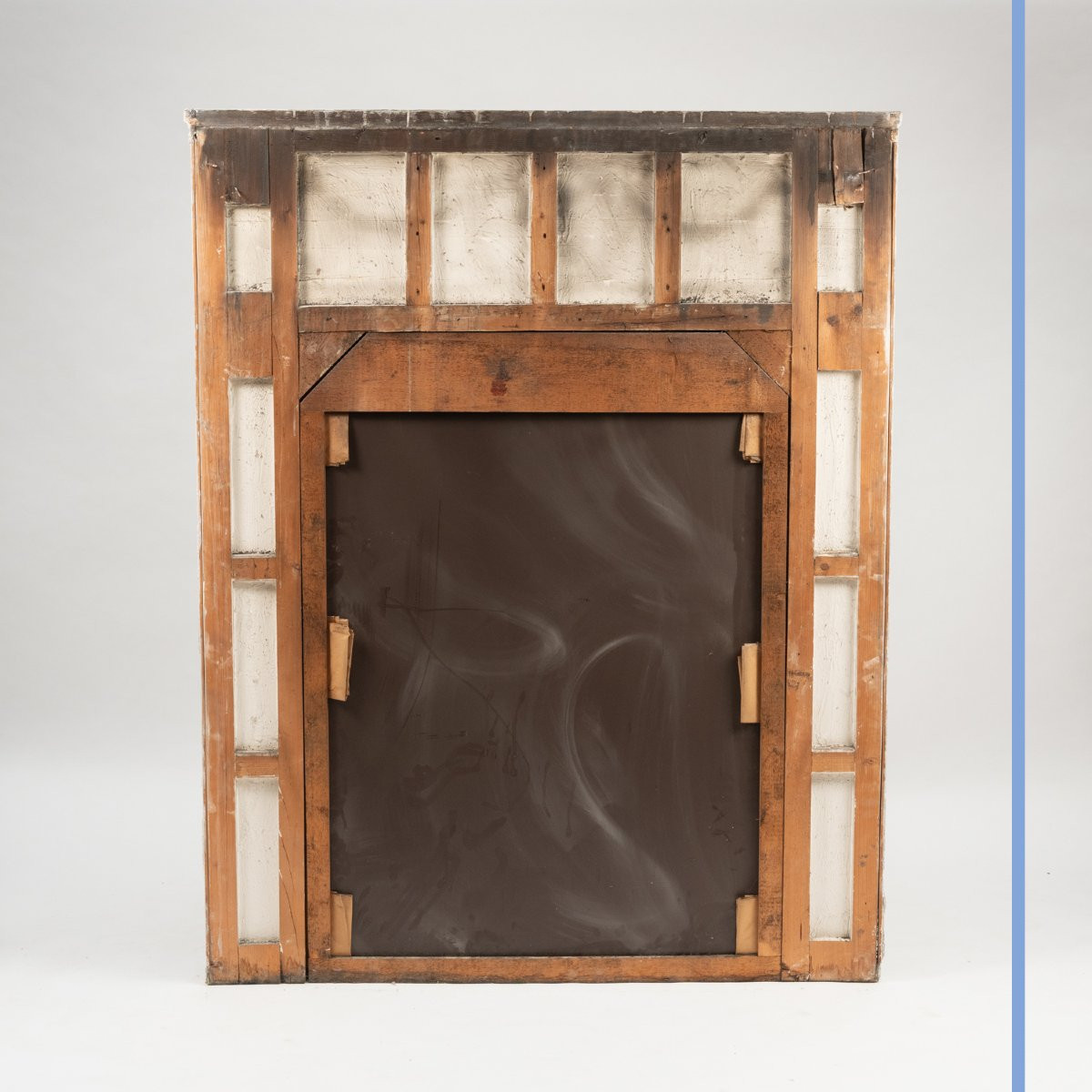 Trumeau de style Louis XVI en bois laqué blanc, XIXe-photo-3