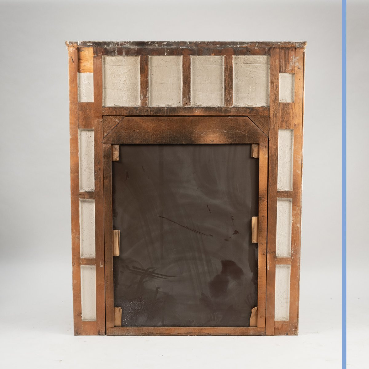 Trumeau de style Louis XVI en bois laqué blanc, XIXe-photo-3