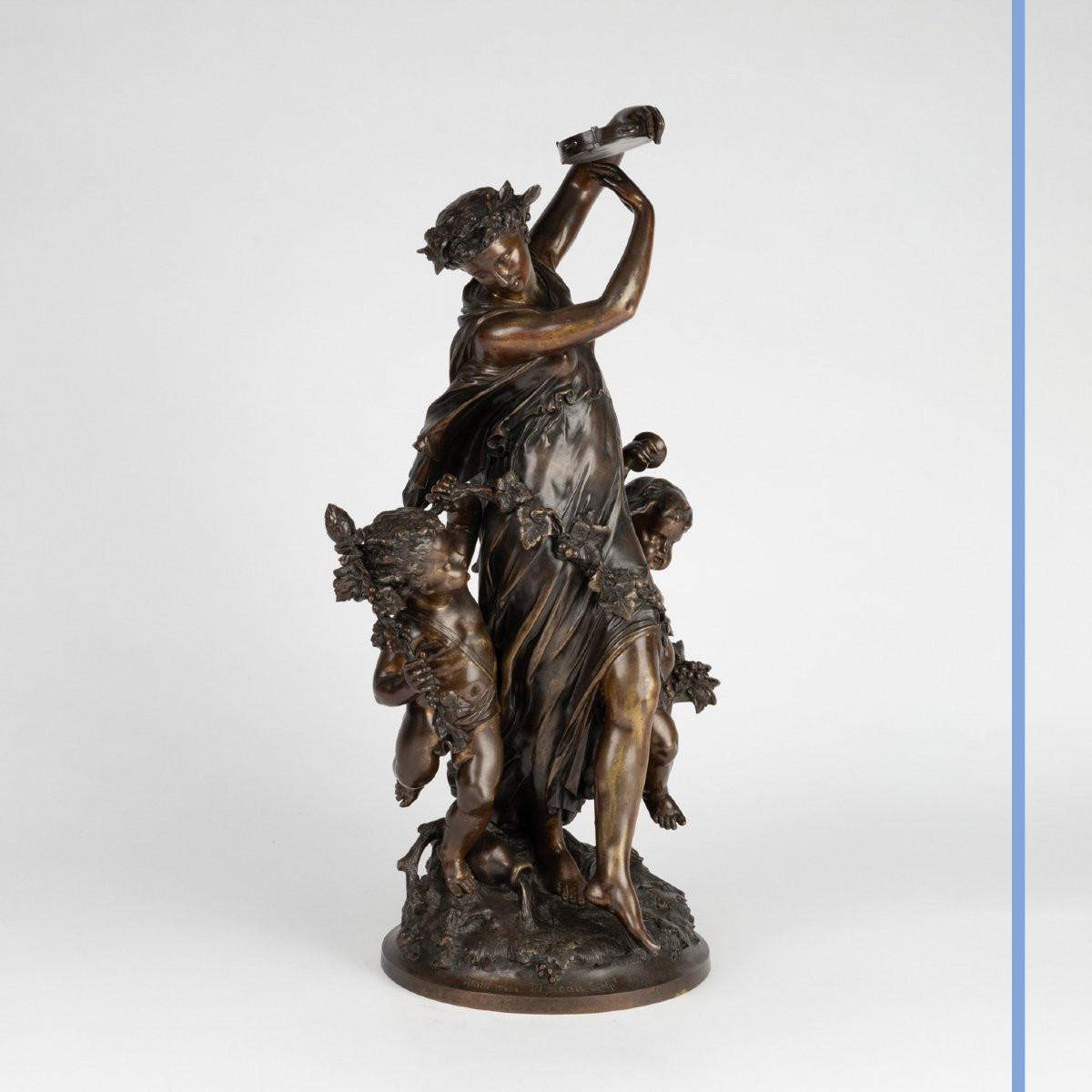 Mathurin Moreau (1822-1912), Bacchanales, bronze, XIXe-photo-2