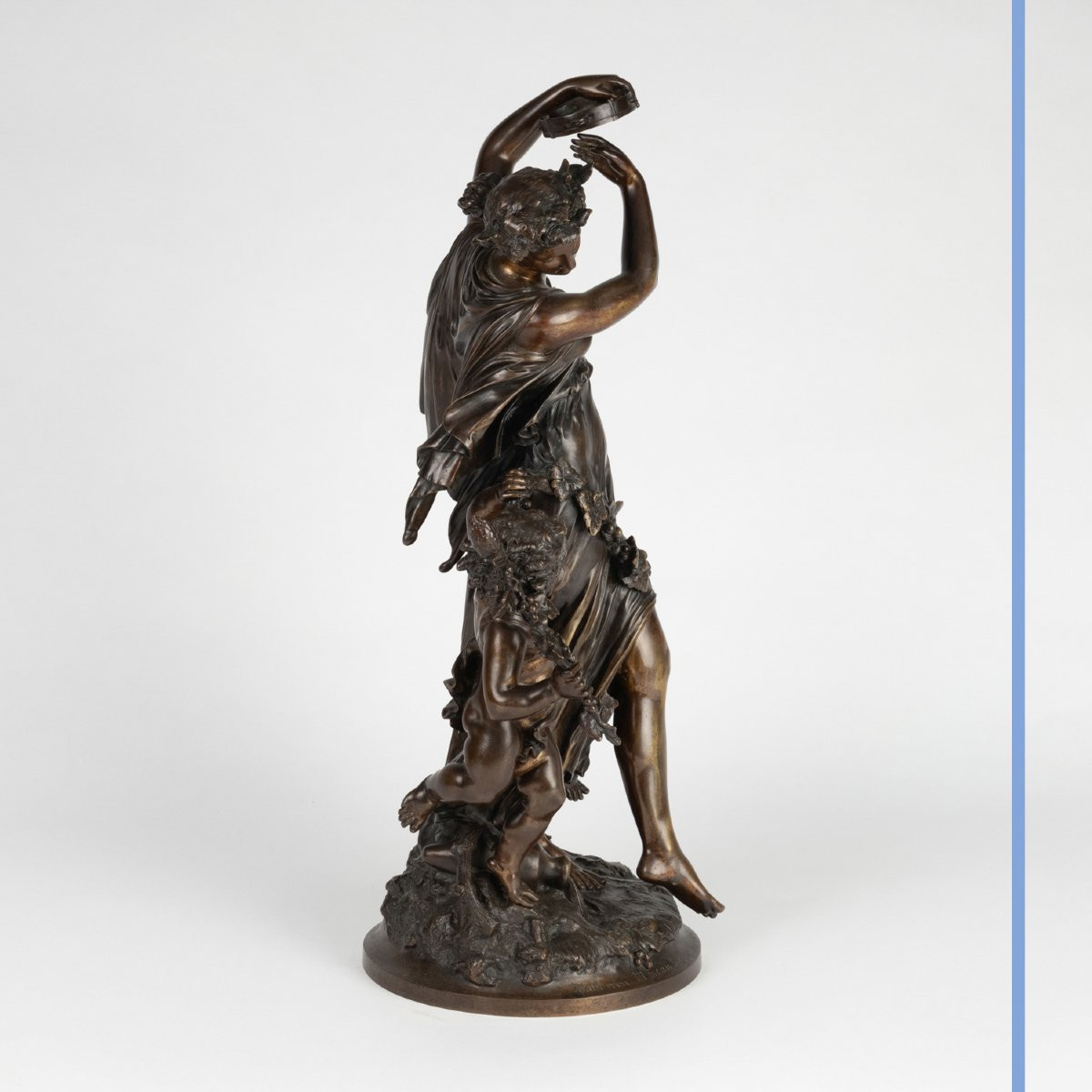 Mathurin Moreau (1822-1912), Bacchanales, bronze, XIXe-photo-3