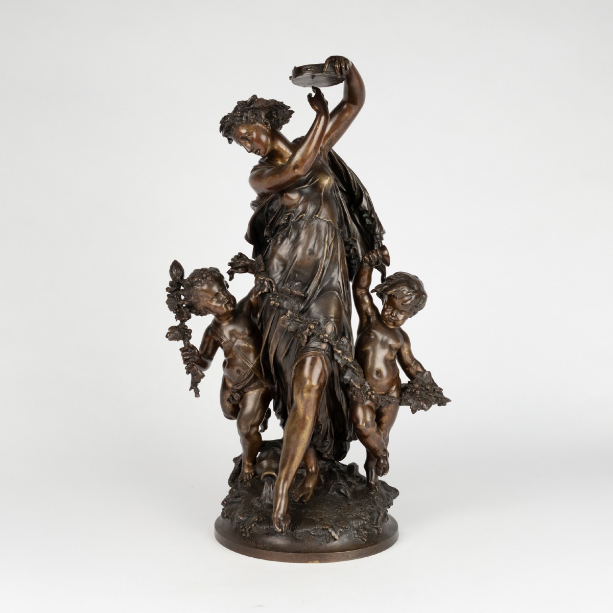 Mathurin Moreau (1822-1912), Bacchanales, bronze, XIXe