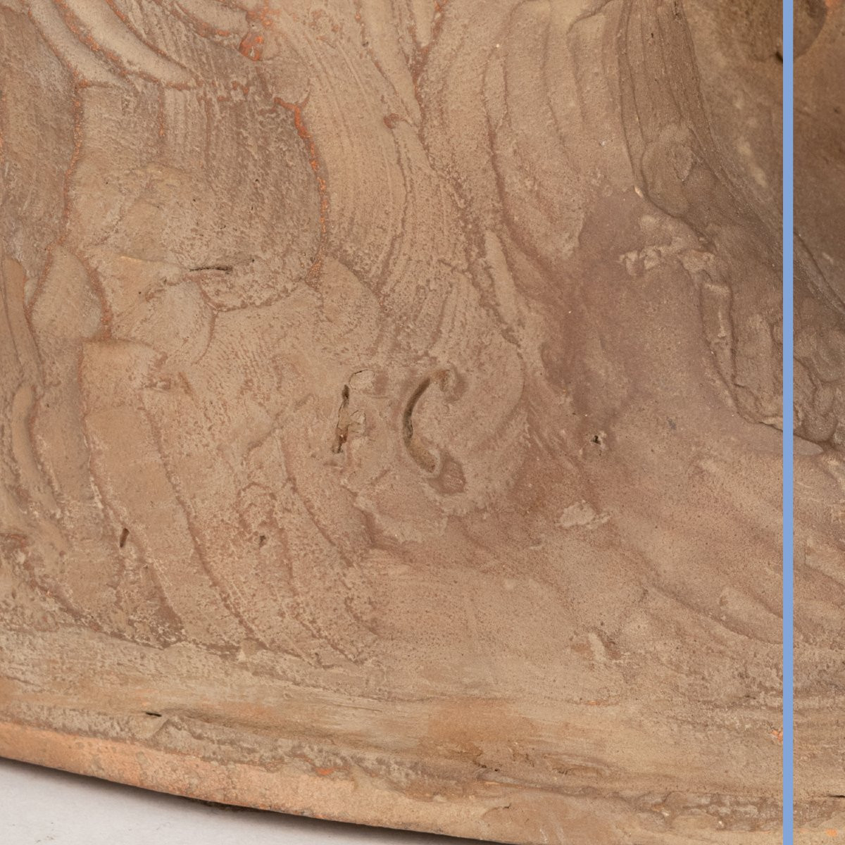 Sculpture en terre cuite "Vénus et Cupidon" monogrammé FC, XIXe-photo-3