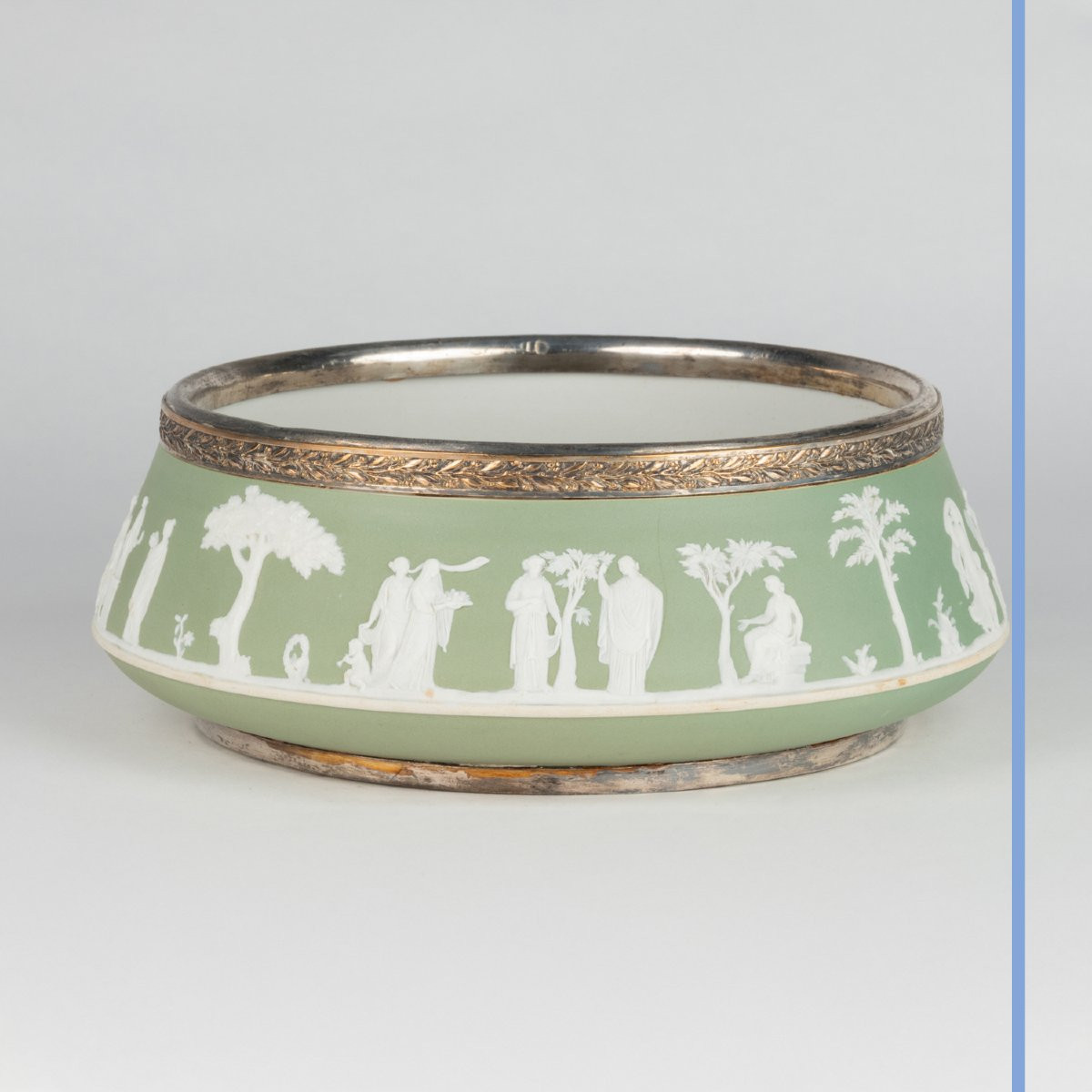 Coupe en porcelaine de Wedgwood et métal argenté, XXe-photo-3