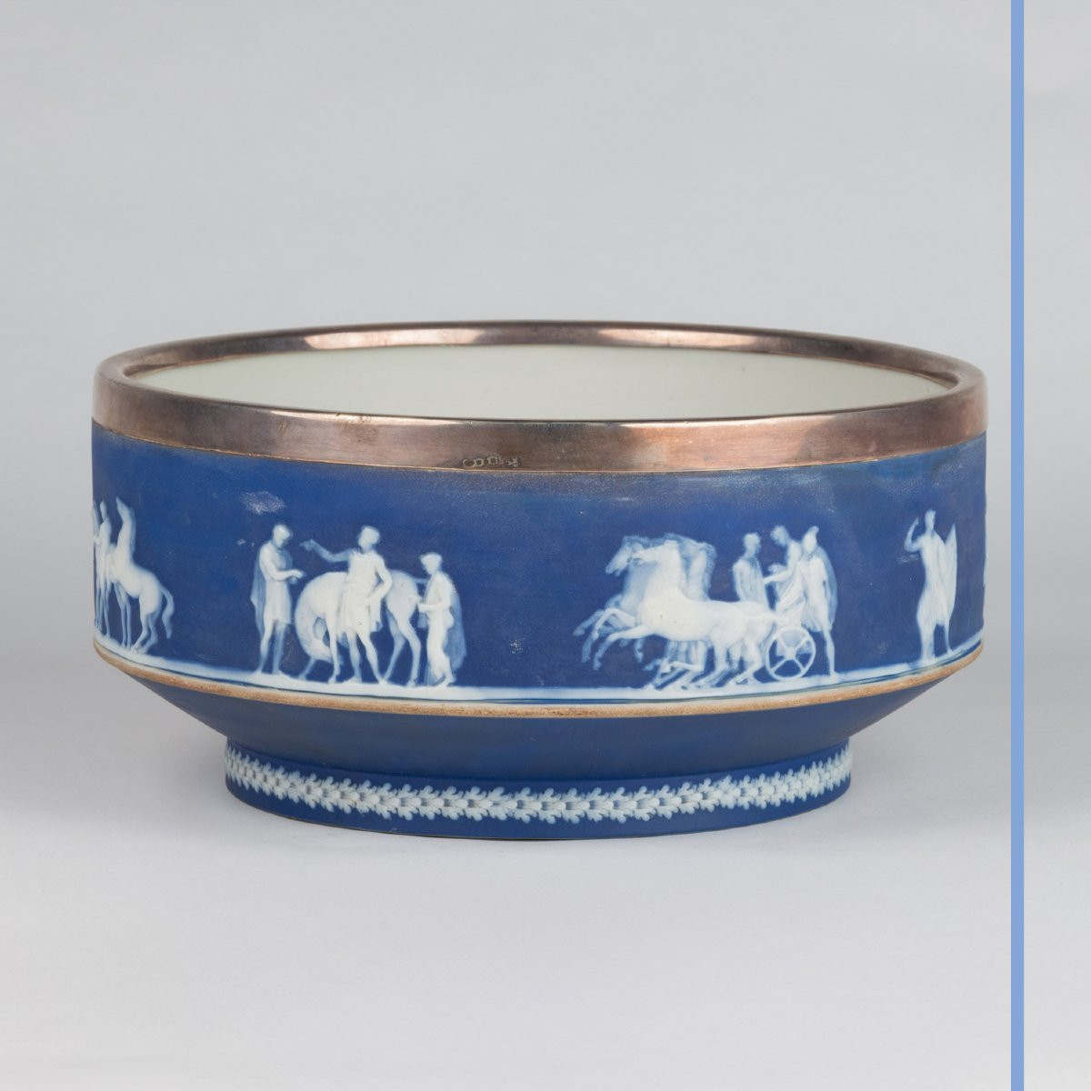 Wedgwood Porcelain And Silver-plated Metal Bowl, 20th Century-photo-4