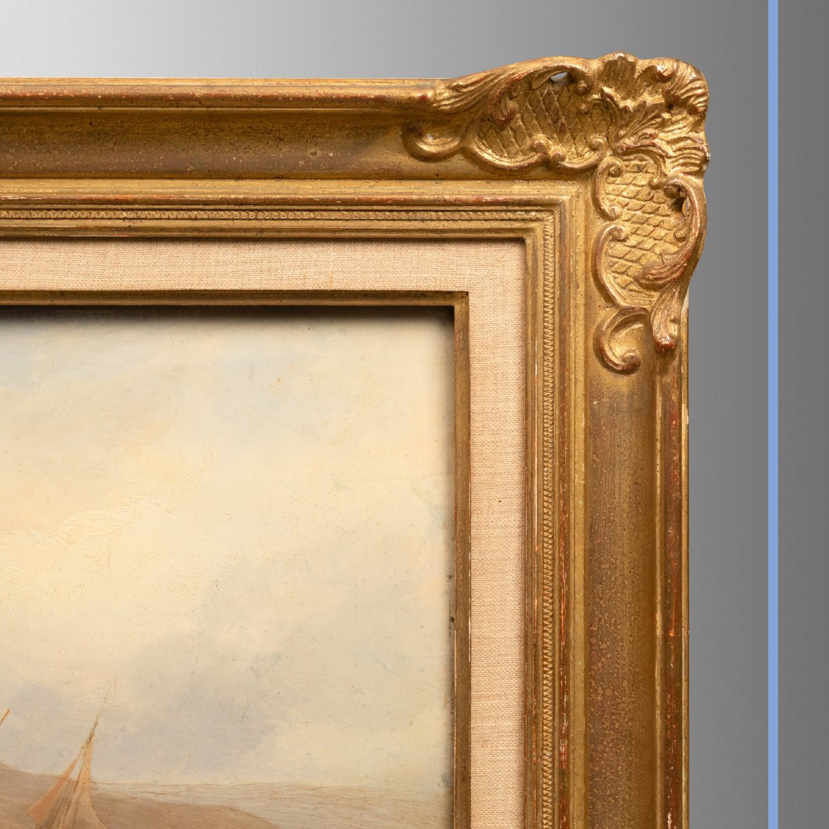 Antoine Léon Morel-Fatio (1810-1871), Huile sur panneau "Marine", XIXe-photo-4
