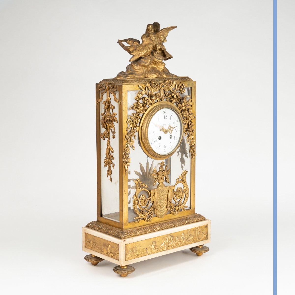 Bourquin à Paris, Gilt Bronze Birdcage Clock, 19th Century-photo-2