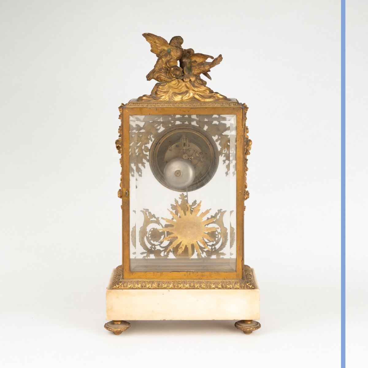 Bourquin à Paris, Gilt Bronze Birdcage Clock, 19th Century-photo-4