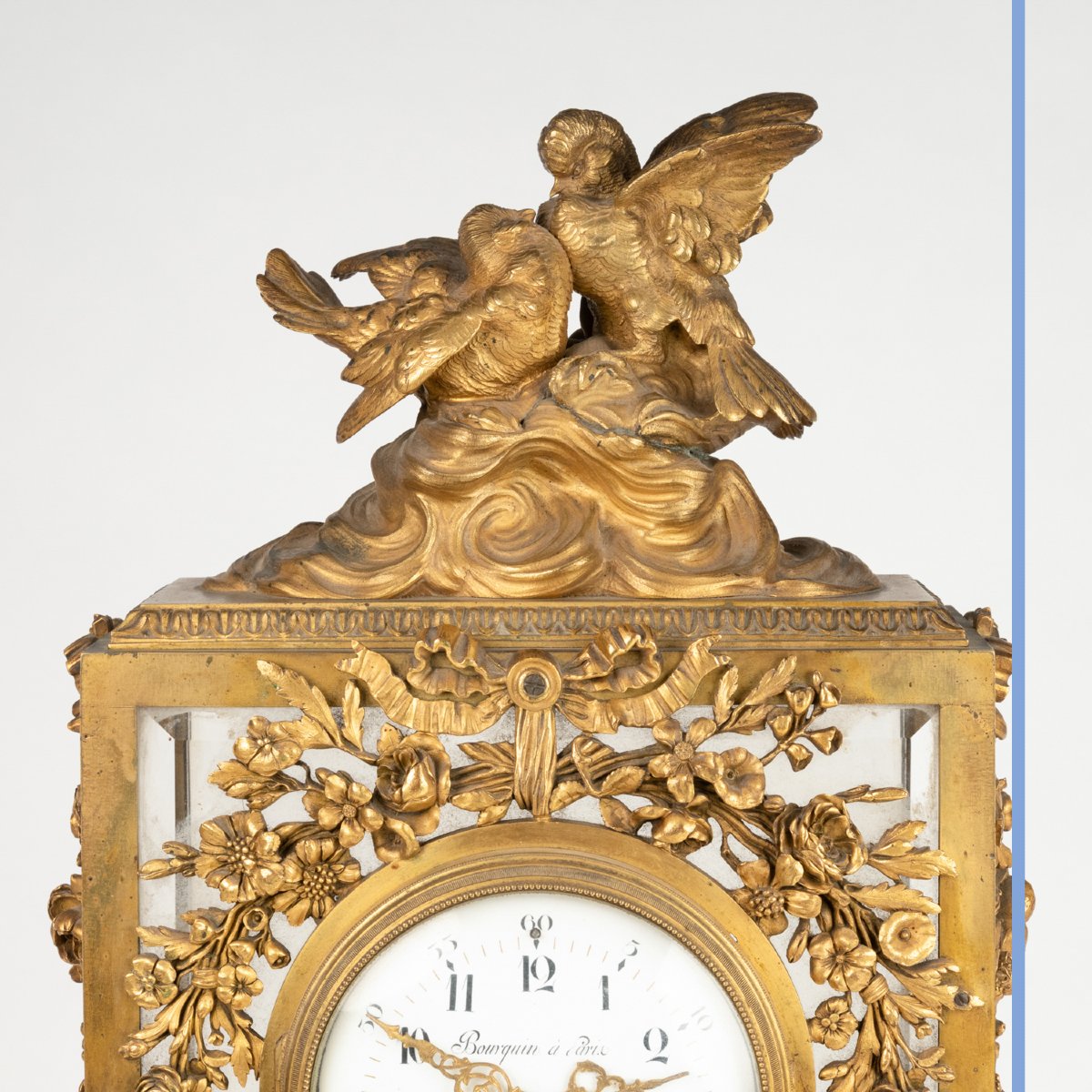 Bourquin à Paris, Gilt Bronze Birdcage Clock, 19th Century-photo-2