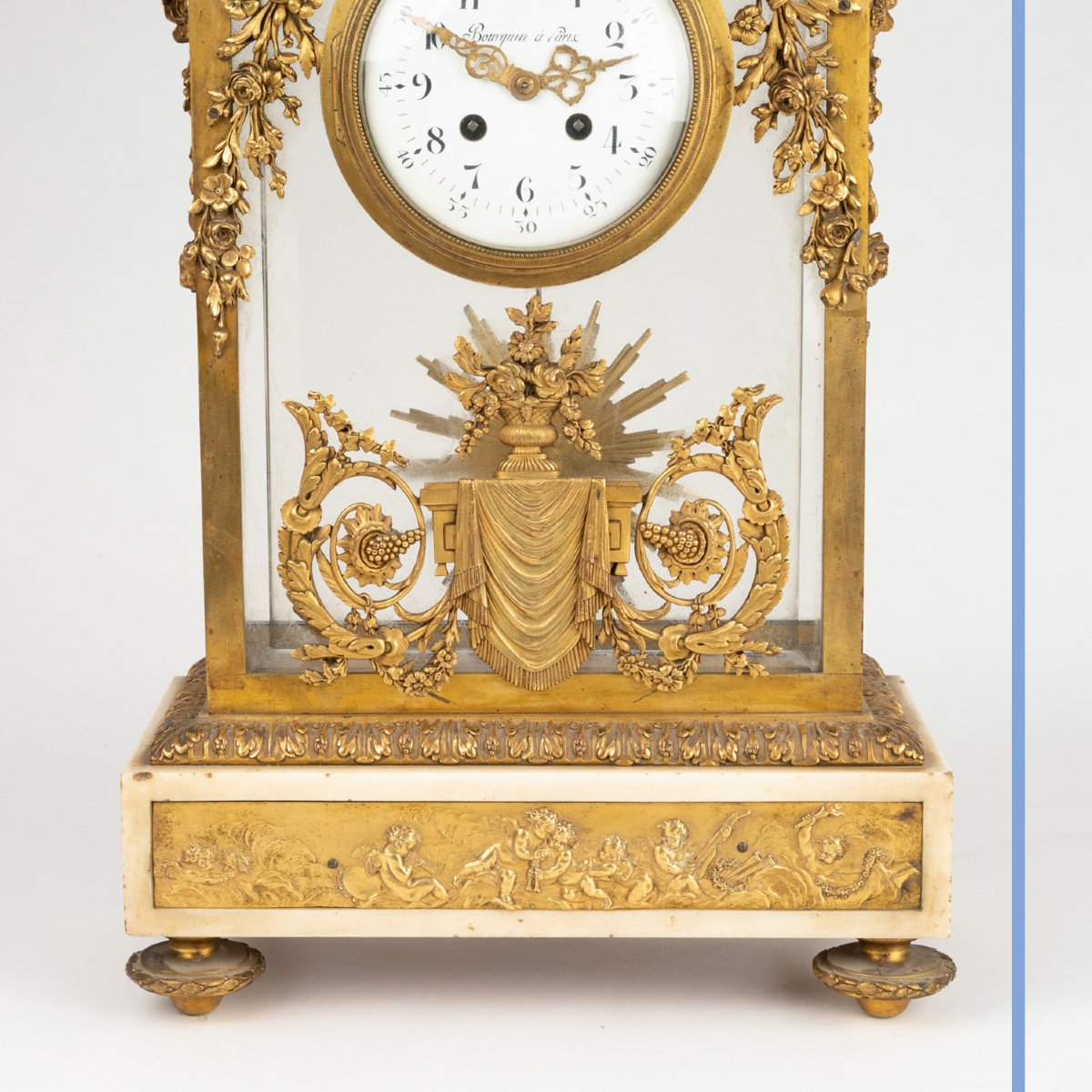 Bourquin à Paris, Gilt Bronze Birdcage Clock, 19th Century-photo-3