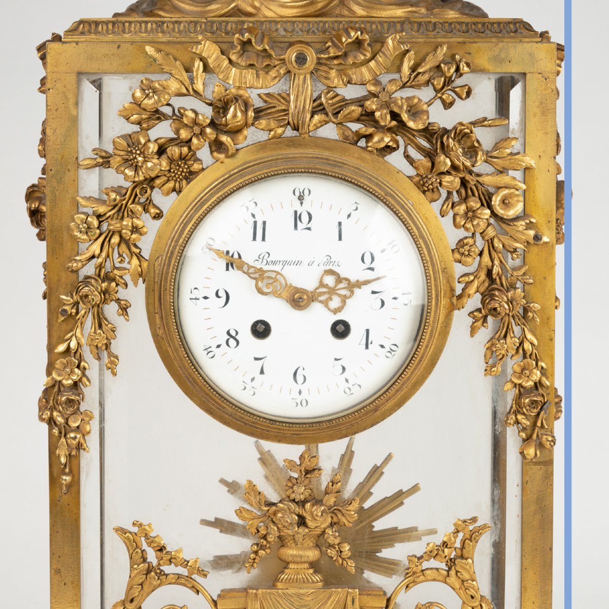 Bourquin à Paris, Pendule cage aux oiseaux en bronze doré, XIXe-photo-3
