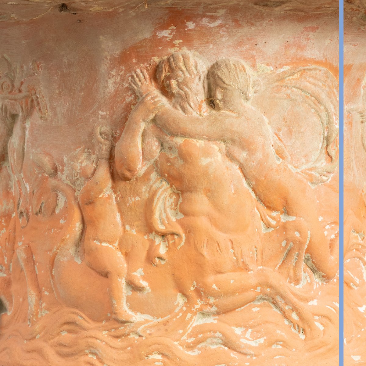 Pair Of Large Ornamental Terra Cotta Medicis Vases, Late 19th-photo-7