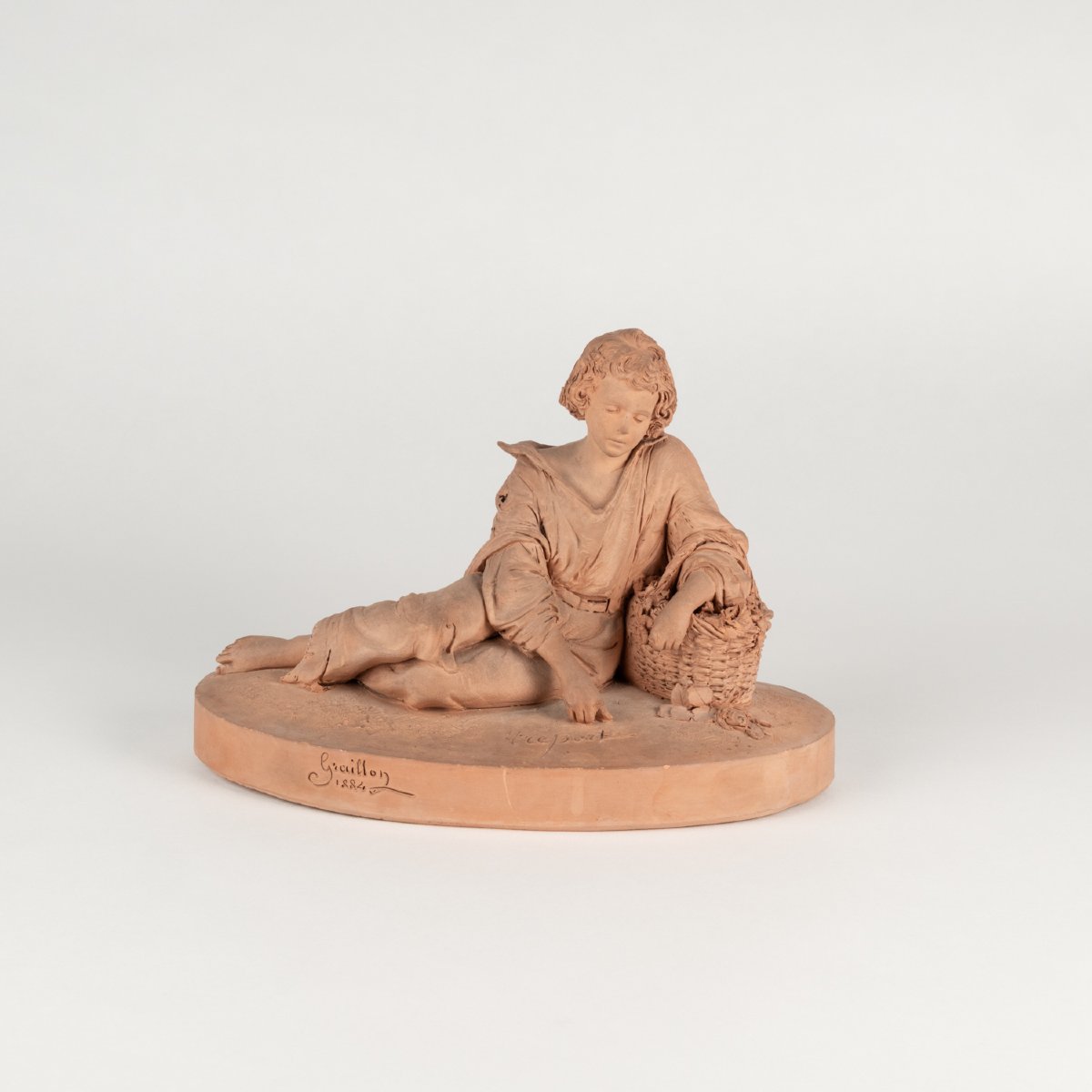 Pierre-Adrien Graillon (1809-1872), Tréport, terre cuite, 1884
