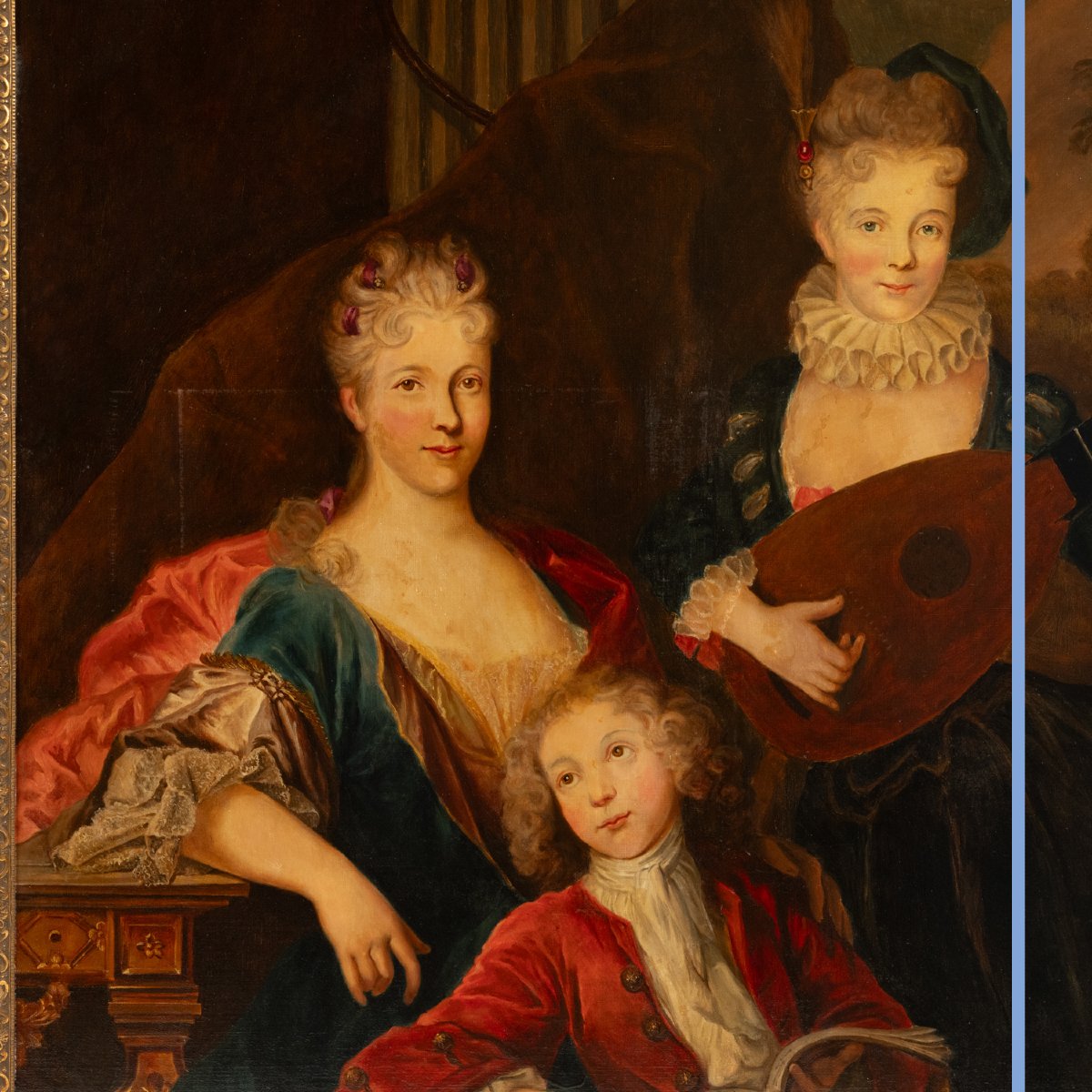 In The Taste Of The 17th-century French School, The Family Concert, Oil On Canvas, 18th Century-photo-2