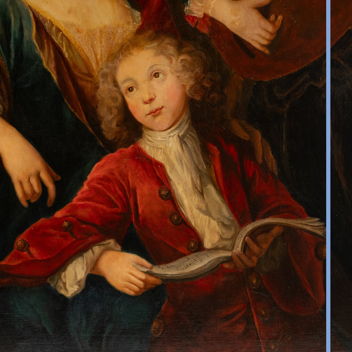 In The Taste Of The 17th-century French School, The Family Concert, Oil On Canvas, 18th Century-photo-1