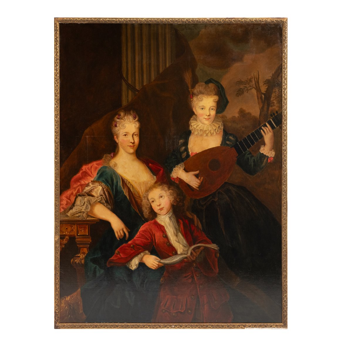 In The Taste Of The 17th-century French School, The Family Concert, Oil On Canvas, 18th Century