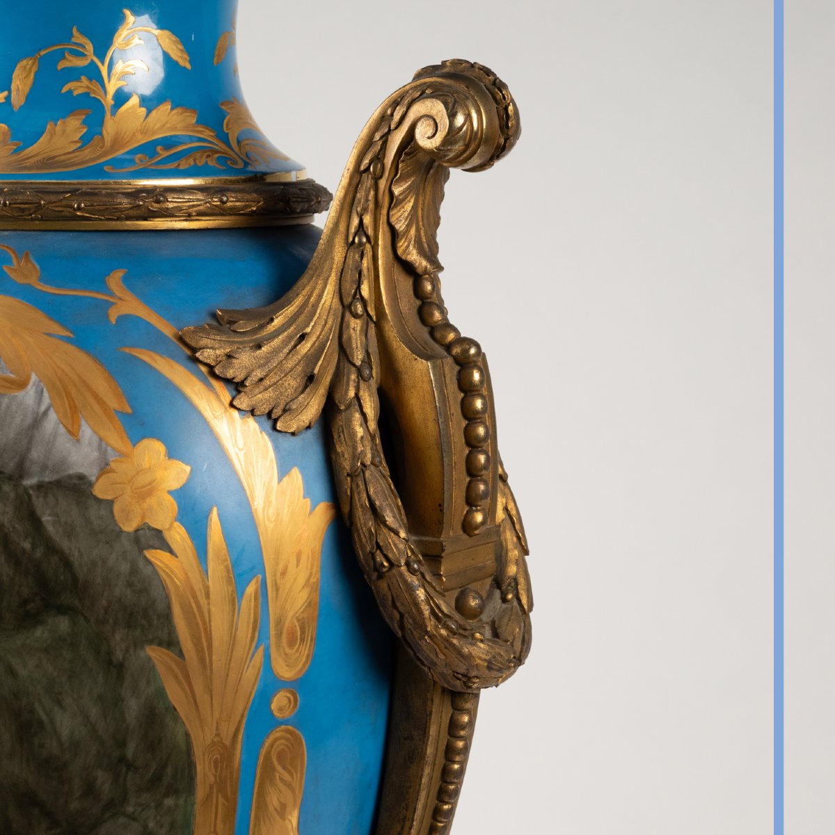 In The Style Of The Manufacture De Sèvres, Porcelain And Gilt Bronze Vase, 19th Century-photo-3