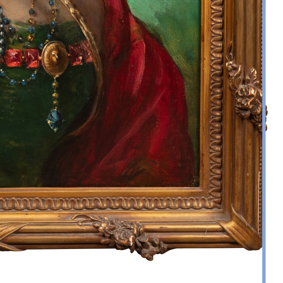 Paul De La Boulaye (1849-1926), Young Woman With Jewelry, Oil On Canvas, 20th Century-photo-2