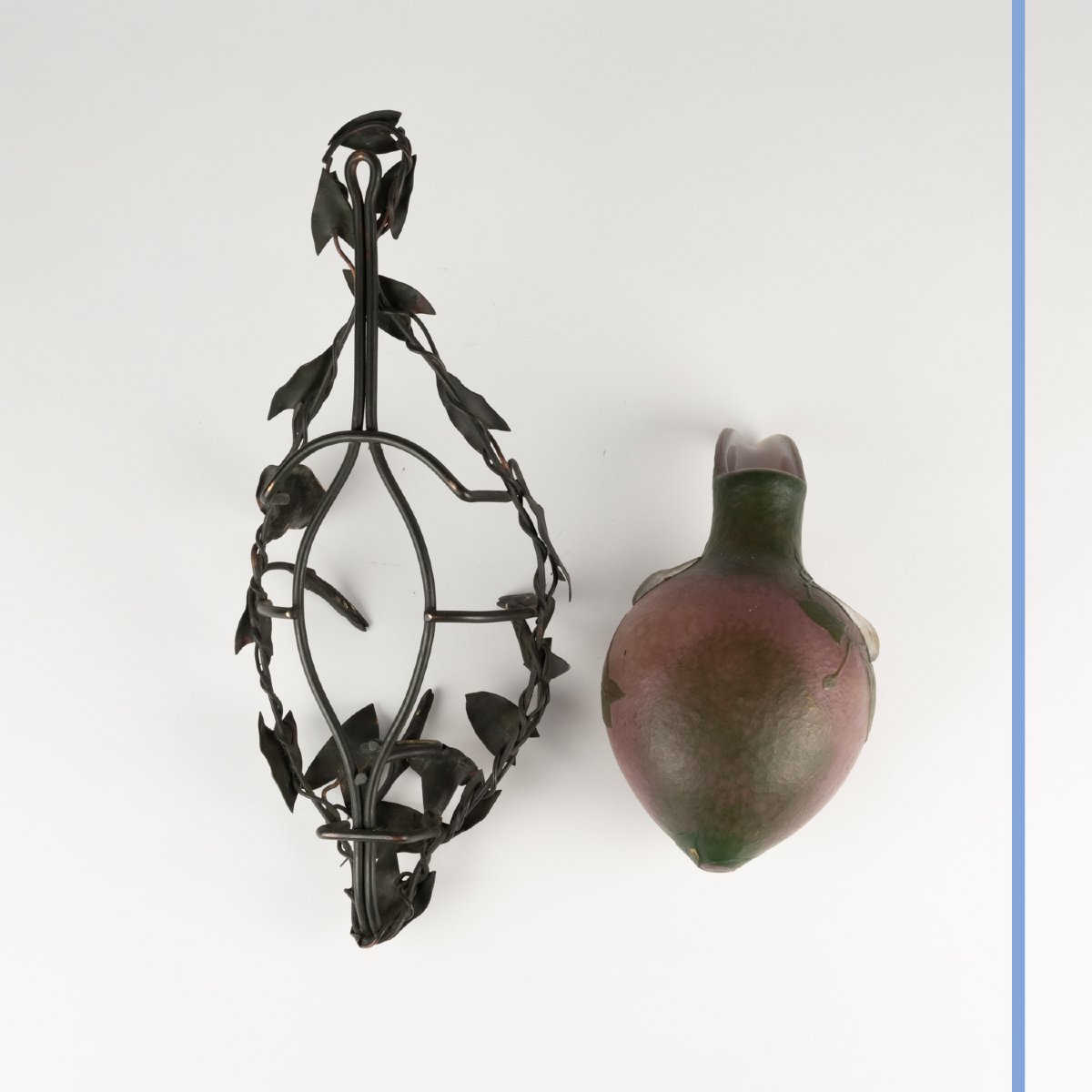 Daum Nancy, Multi-layered Glass Vase, Brass, And Patinated Copper, 19th-photo-4