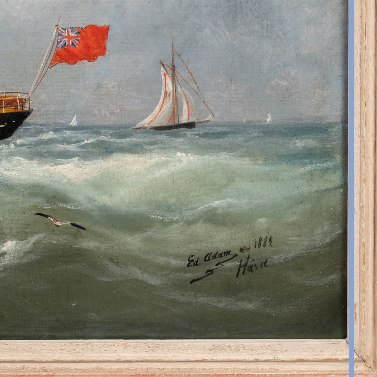 Edouard Adam (1847–1929), "lord Collingwood," Oil On Canvas, 19th-photo-4
