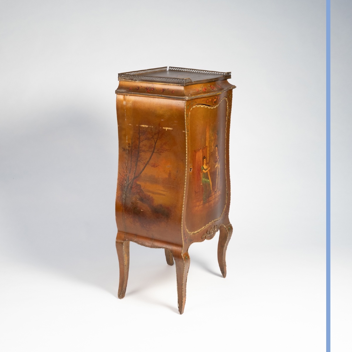 19th-century Louis XV-style Varnished Wooden Cabinet By Martin -photo-2