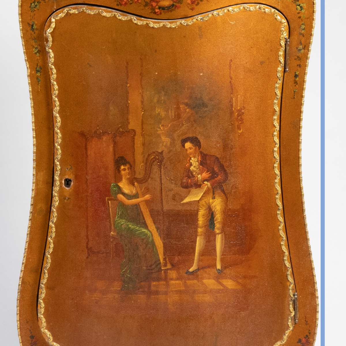 19th-century Louis XV-style Varnished Wooden Cabinet By Martin -photo-4