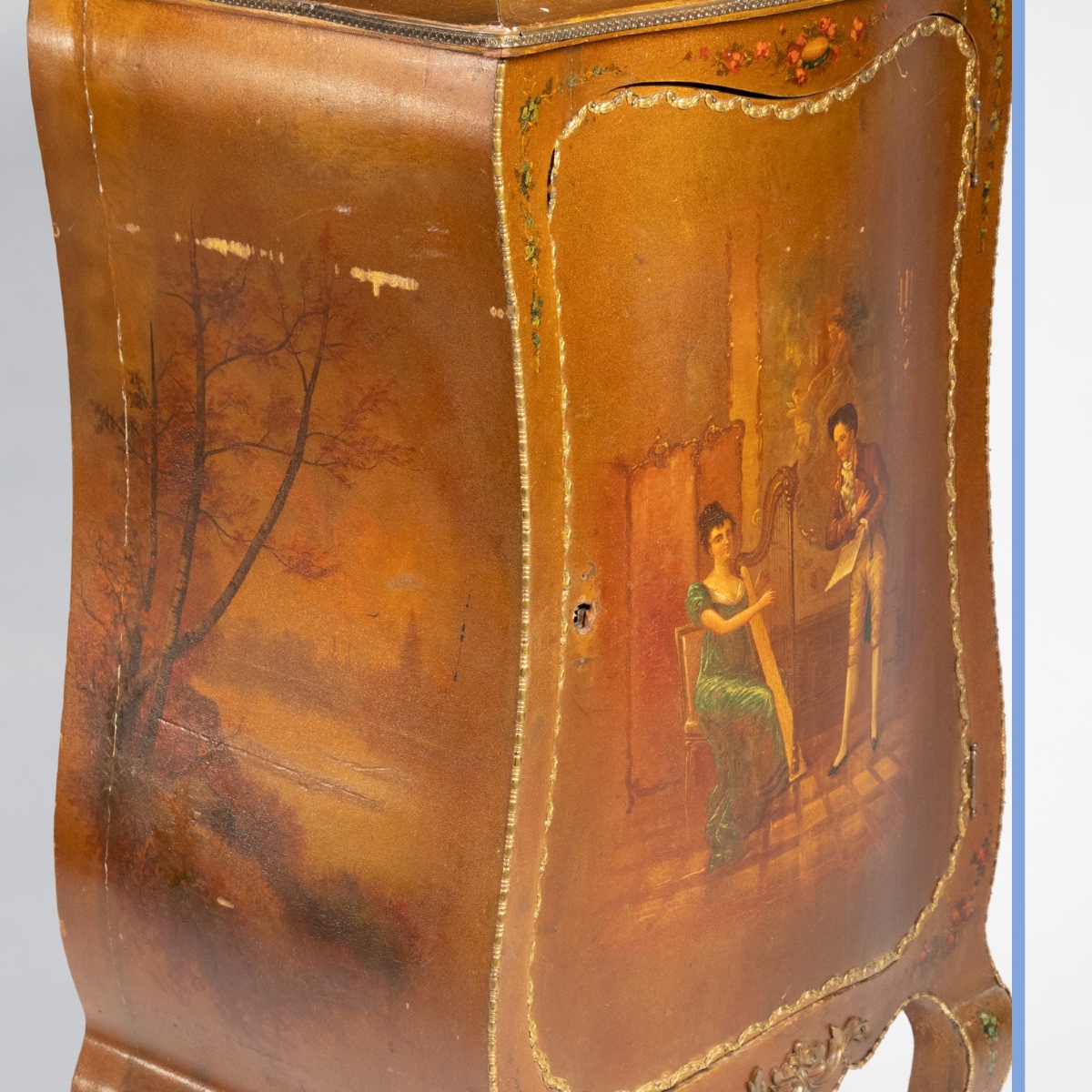 19th-century Louis XV-style Varnished Wooden Cabinet By Martin -photo-6