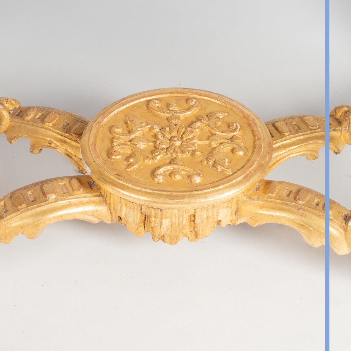 Louis XV Style Center Table In Wood And Gilded Stucco, XIXth-photo-8