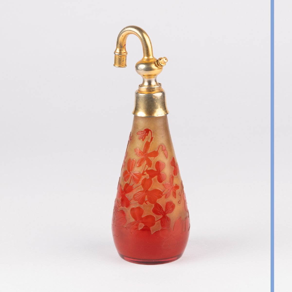 Emile Gallé (1846–1904), Perfume Atomizer With Flowers, XIXth-photo-1