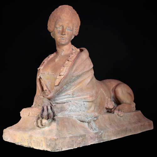 Terracotta Sphinx, XVIIIth-photo-2