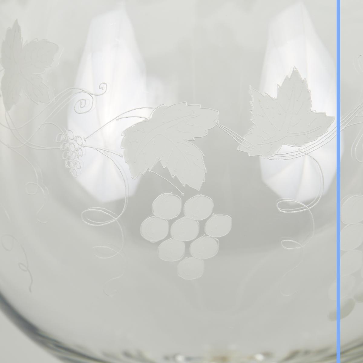 Verre ballon en cristal gravé, XXe-photo-1