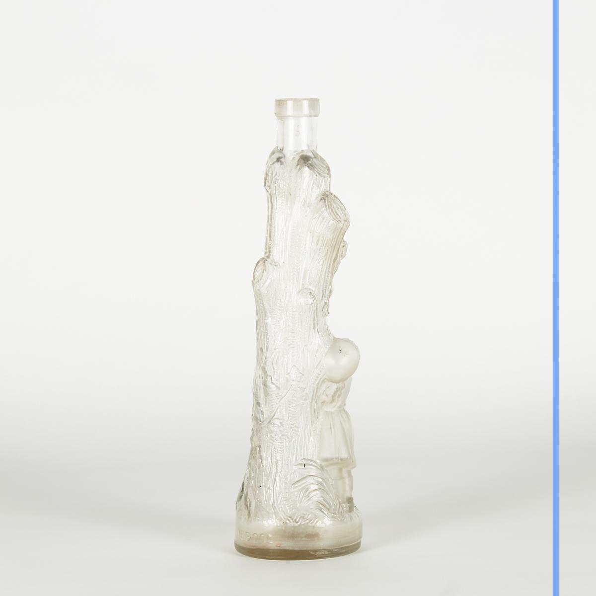 Bouteille carafe en verre sculpté, XXe-photo-4