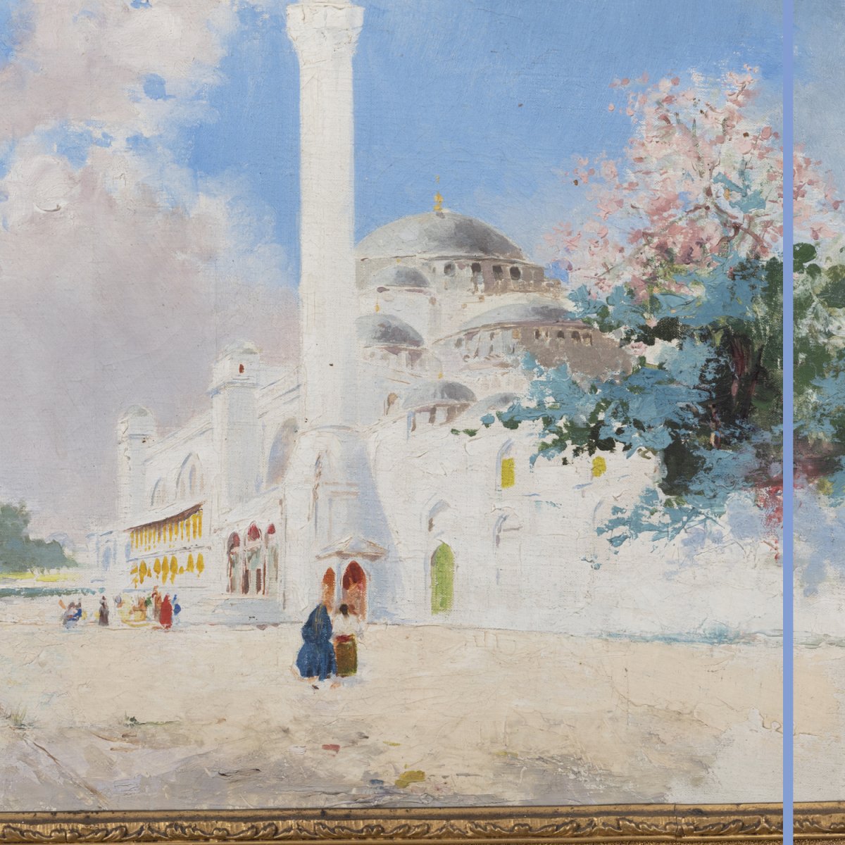 Manuel Orazi (1860-1934), Paire de paysages d'Istambul, XXe-photo-2