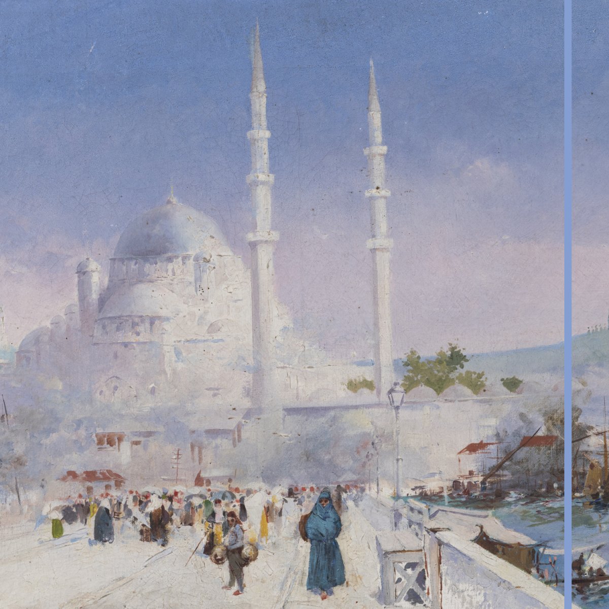 Manuel Orazi (1860-1934), Paire de paysages d'Istambul, XXe-photo-4
