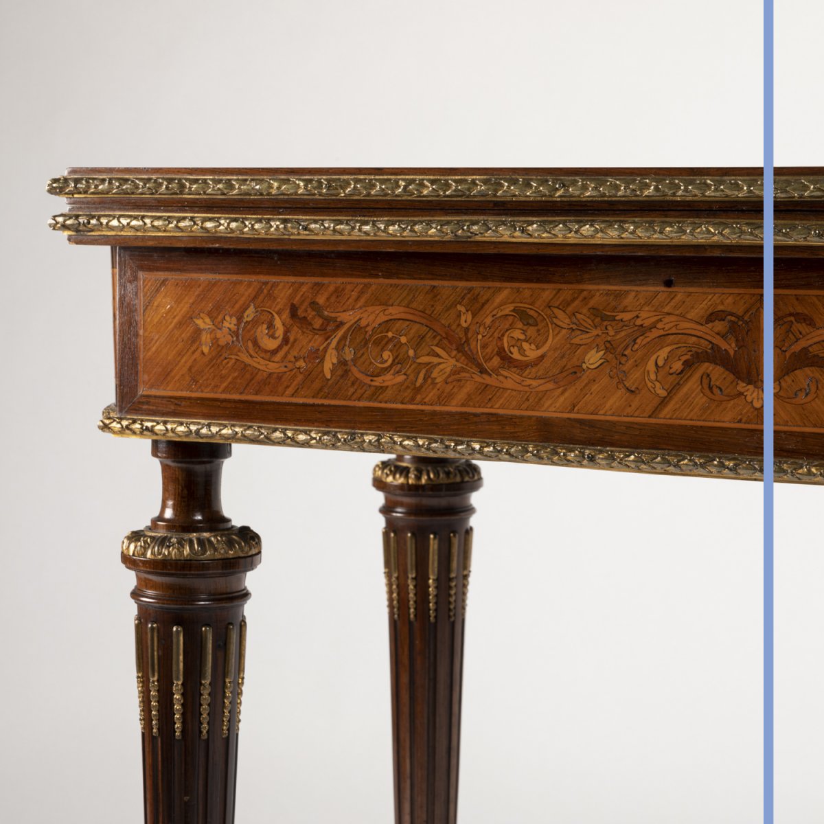 Table &agrave; jeux marquet&eacute;e de style Louis XVI, XIXe -photo-7