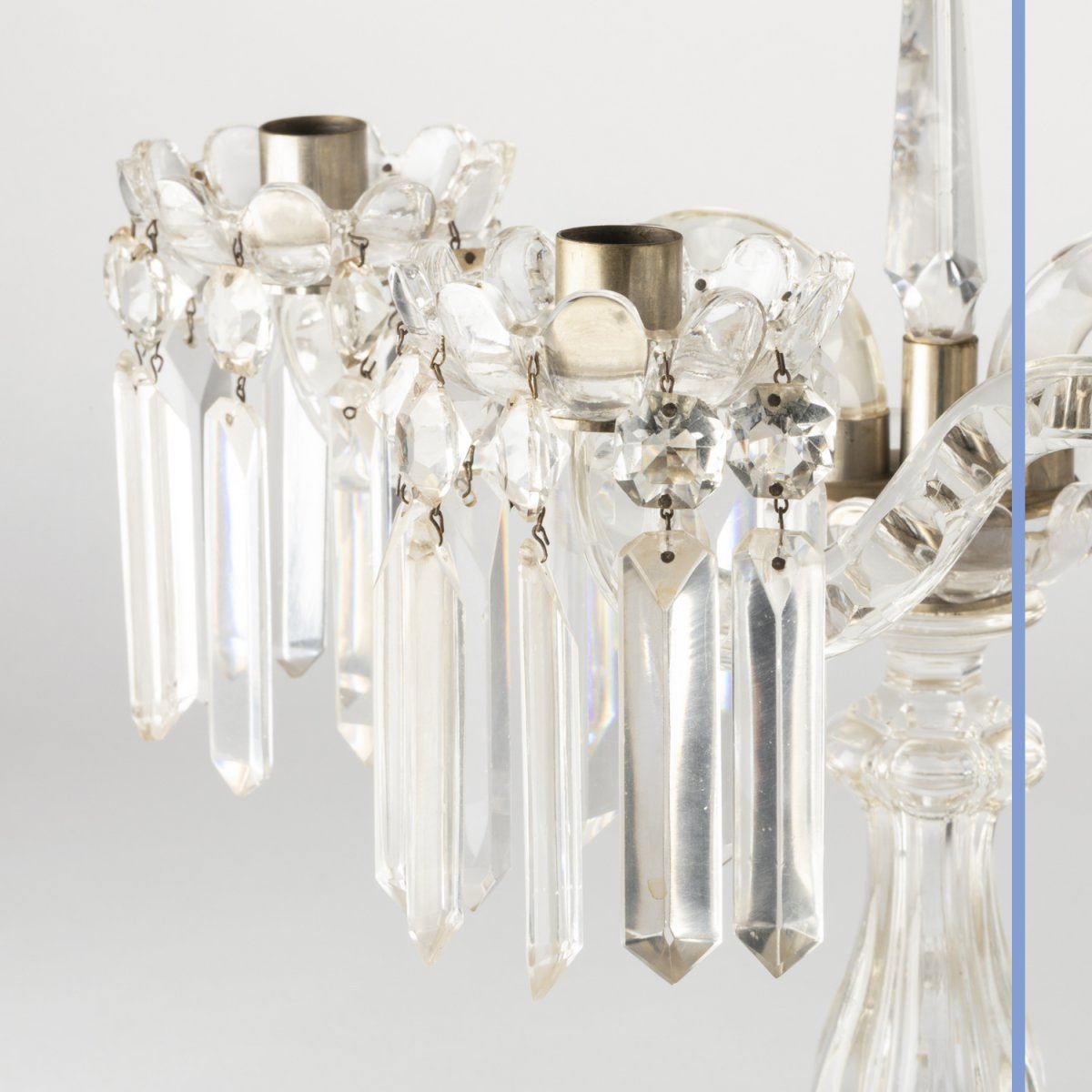 Baccarat, paire de chandeliers en cristal taill&eacute;, XXe-photo-4