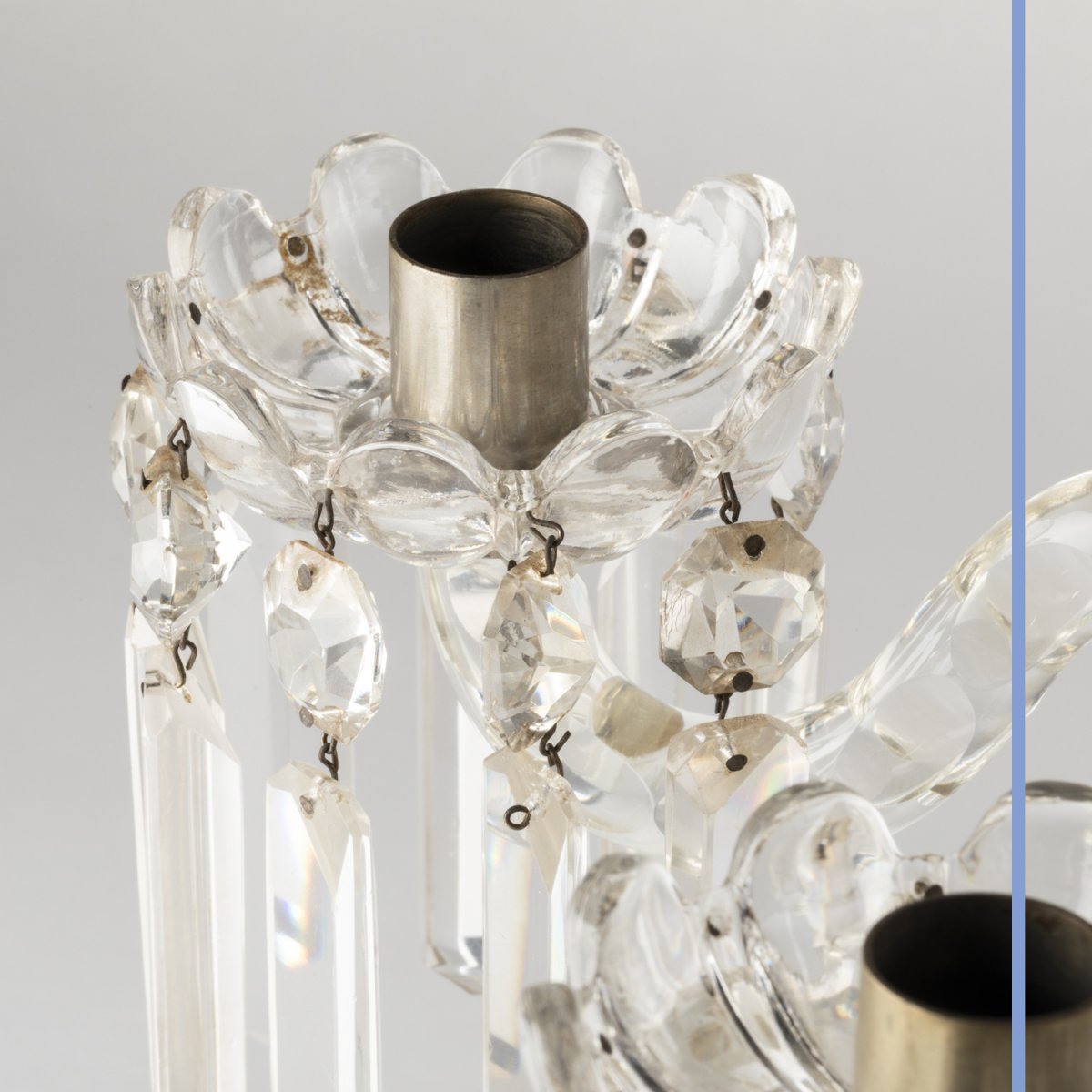 Baccarat, paire de chandeliers en cristal taill&eacute;, XXe-photo-5