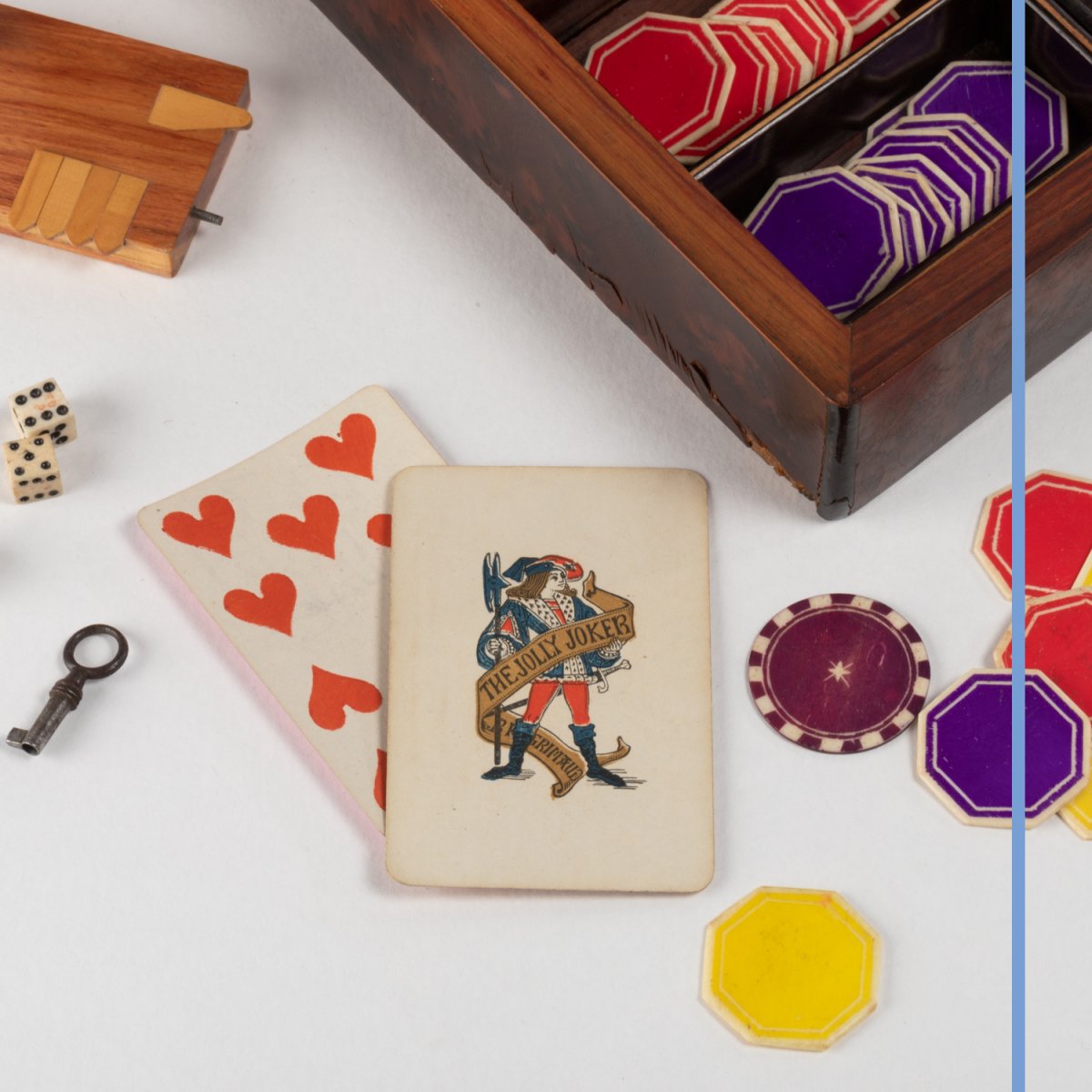 Coffret à jeux en marqueterie, XIXe-photo-1