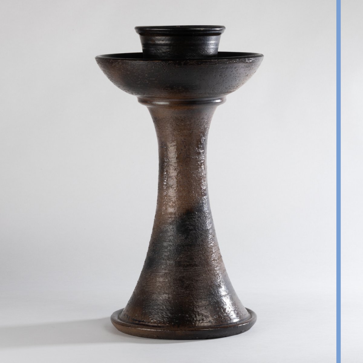 Jean Marais (1913-1998), Large Ceramic Candlestick, 20th Century-photo-2