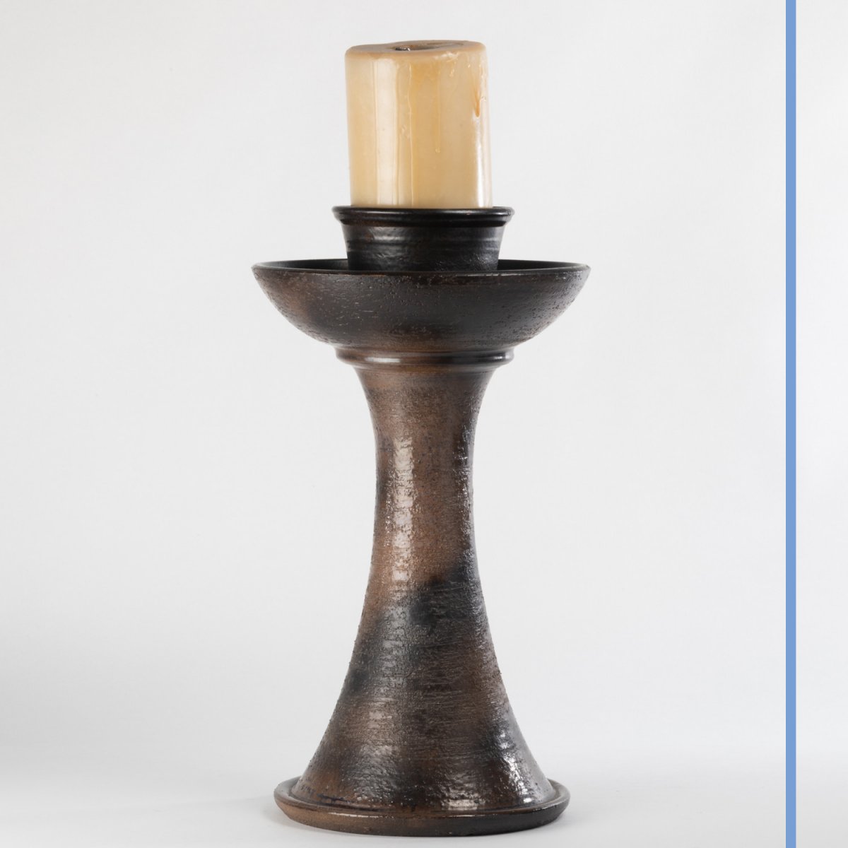 Jean Marais (1913-1998), Large Ceramic Candlestick, 20th Century-photo-3