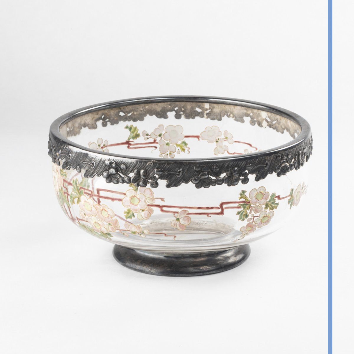Victor Saglier (1809-1894), coupe en verre &eacute;maill&eacute;, XIXe-photo-3