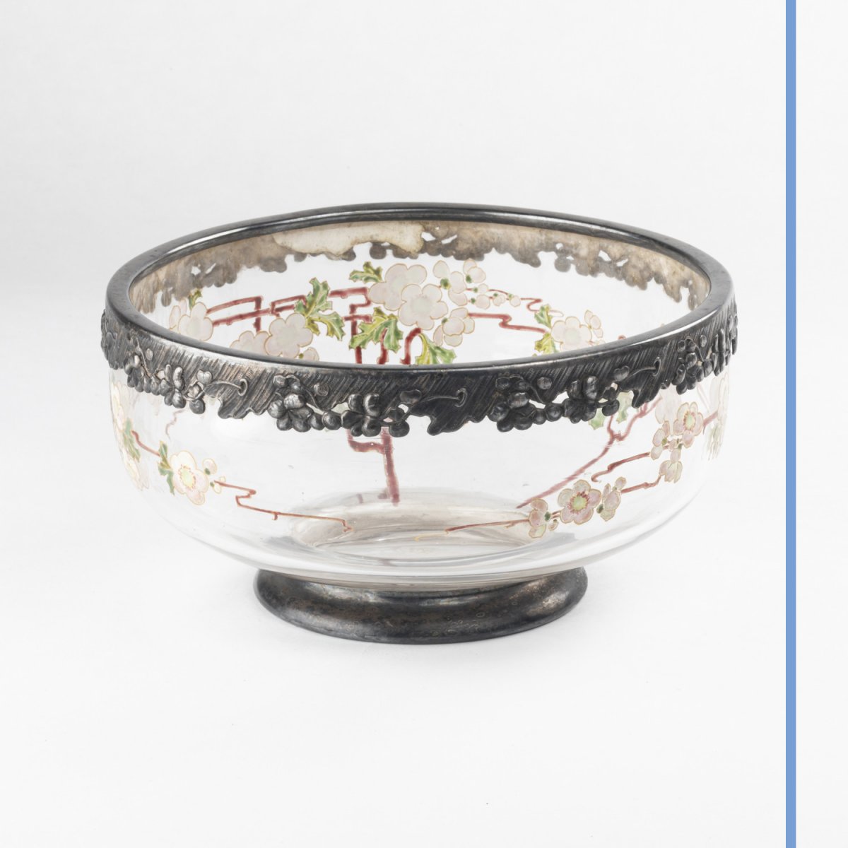 Victor Saglier (1809-1894), coupe en verre &eacute;maill&eacute;, XIXe-photo-4