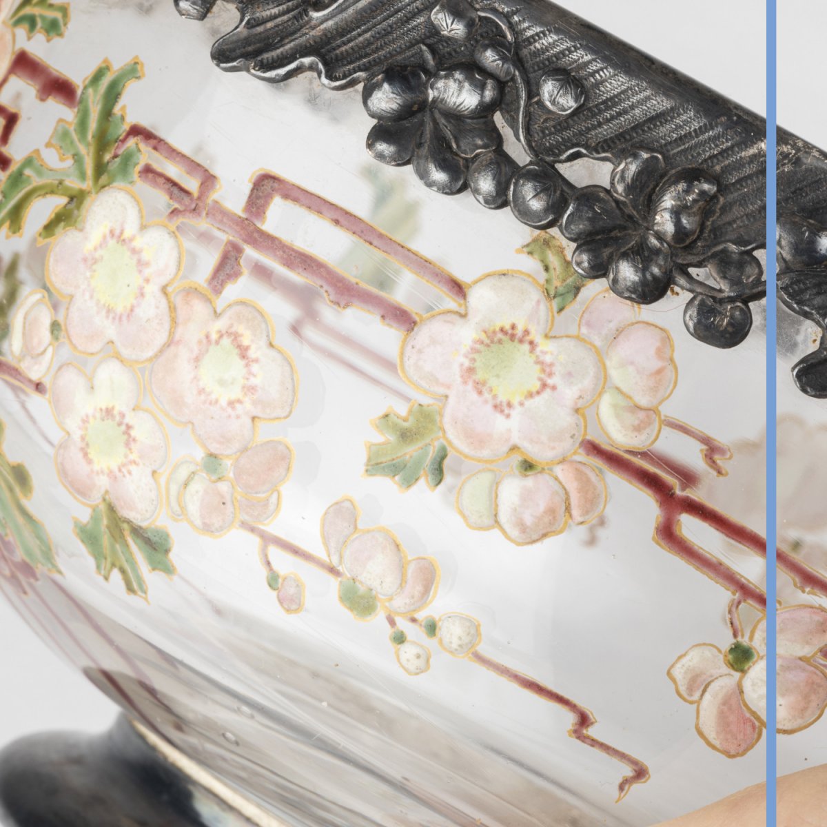Victor Saglier (1809-1894), coupe en verre &eacute;maill&eacute;, XIXe-photo-3