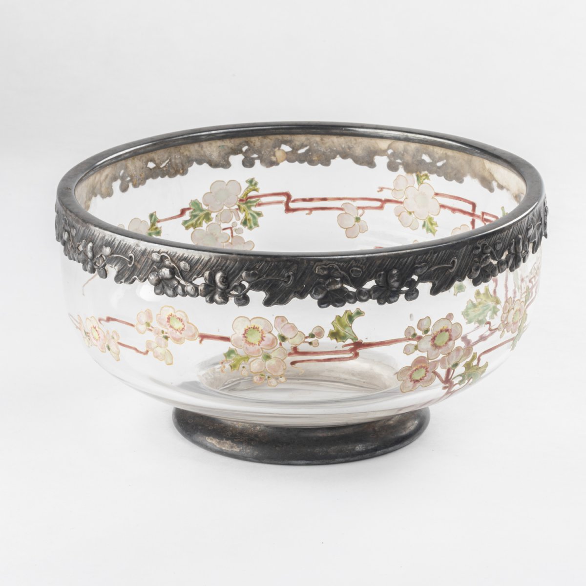 Victor Saglier (1809-1894), coupe en verre &eacute;maill&eacute;, XIXe