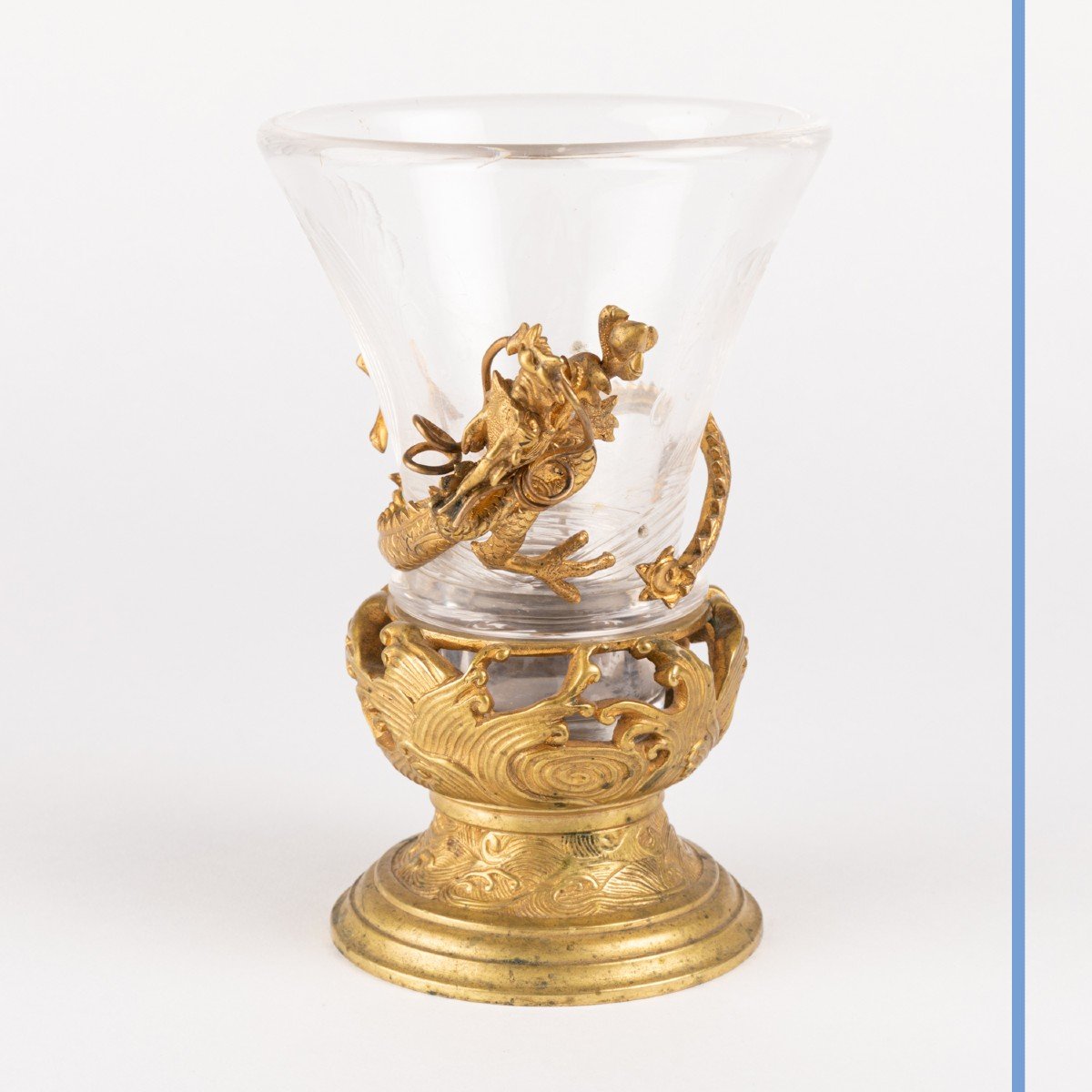 L'Escalier de Cristal (1804-1923), vase en cristal au dragon en bronze doré, XIXe-photo-4